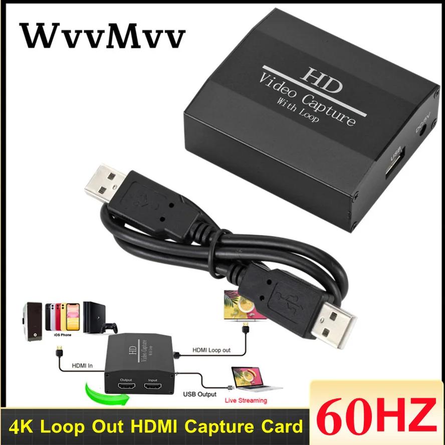 4K 60hz  ƿ HDMI ĸó ī   ȭ ÷Ʈ ̺ Ʈ USB 2.0 1080p, PS4  DVD ī޶ ׷